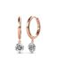 Boucles d'oreilles Grace - Or Rosé et Cristal