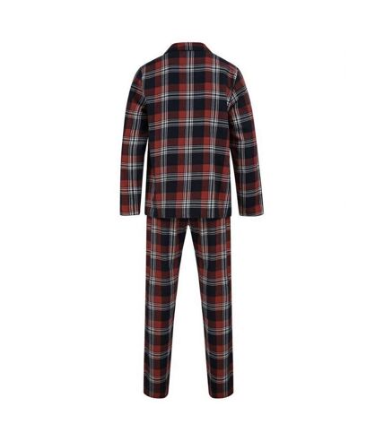 SF Mens Tartan Pajama Set (Red/Navy) - UTPC4639