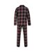 SF Mens Tartan Pajama Set (Red/Navy) - UTPC4639