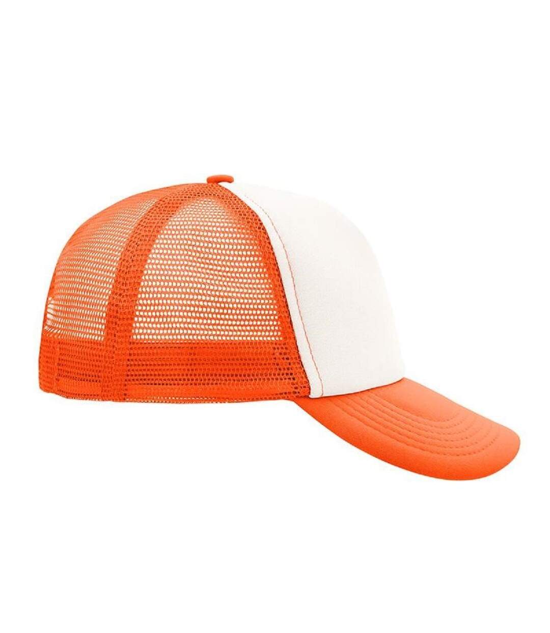 Casquette trucker avec filet style rétro - MB070 - blanc et orange fluo-1