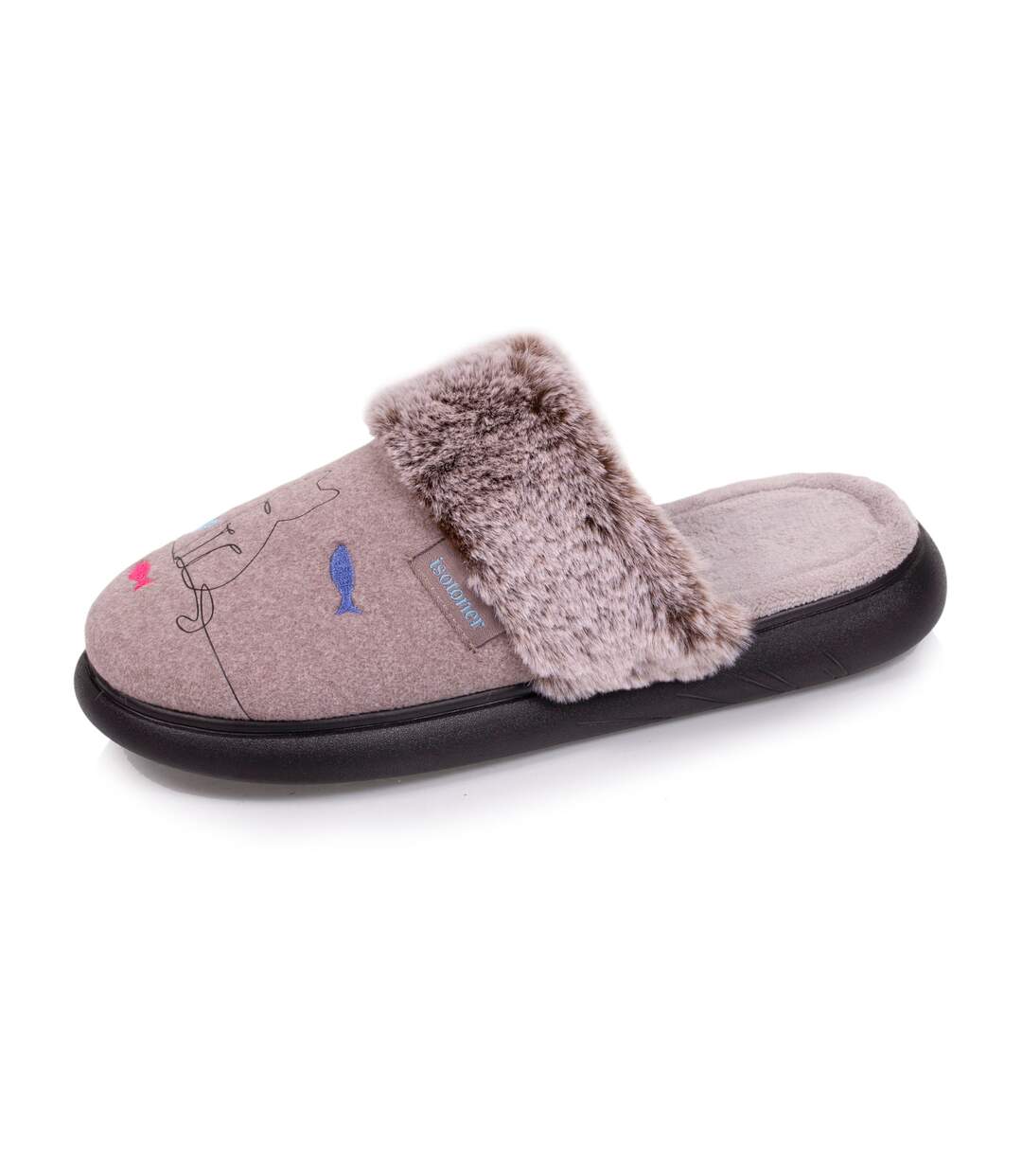 Isotoner Chaussons Mules femme ultra confortables et légères (technologie everywear™ ), semelle à mémoire de forme-1