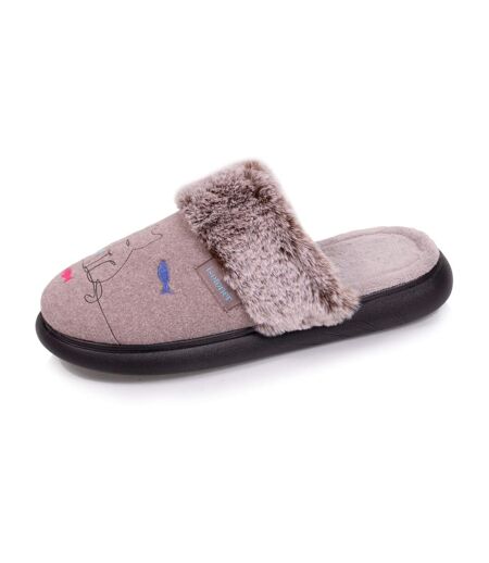 Isotoner Chaussons Mules femme ultra confortables et légères (technologie everywear™ ), semelle à mémoire de forme
