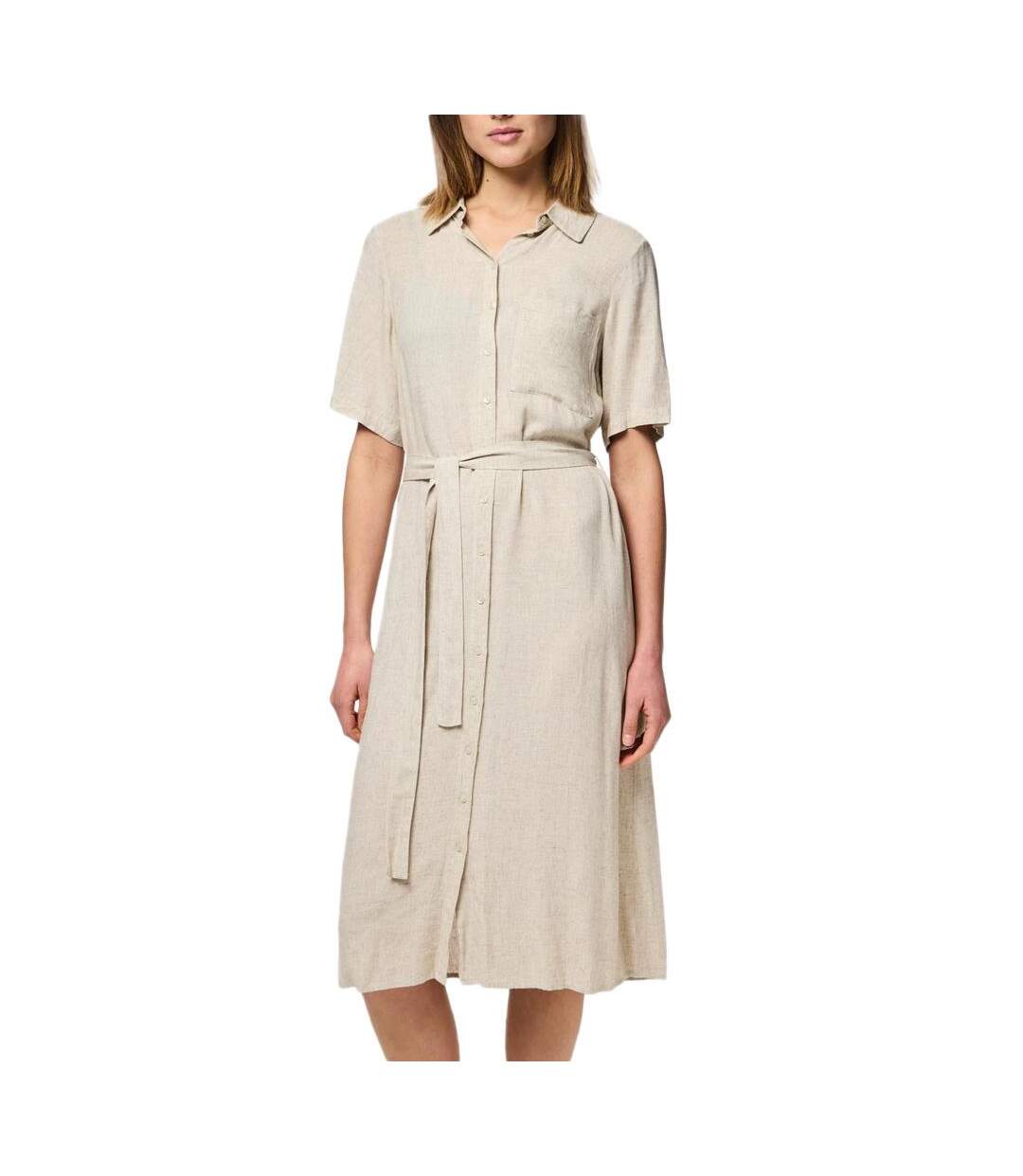 Robe beige femme pieces pia-1