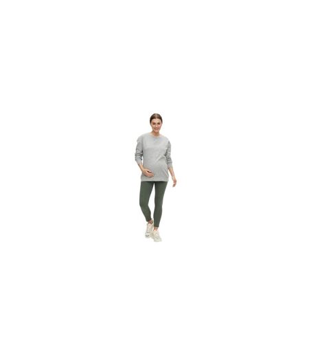 Lot De 2  Leggings Femme Noir Vert De Gris Mamalicious