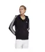 Veste À Capuche Motif/style 3 Rayures Femme Noir Blanc Adidas-4