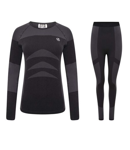 Womens/ladies In The Zone Ii Base Layer Set Black Black Dare 2B