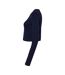 Womens/ladies Micro-rib Long-sleeved T-shirt Solid Navy Bella + Canvas-3