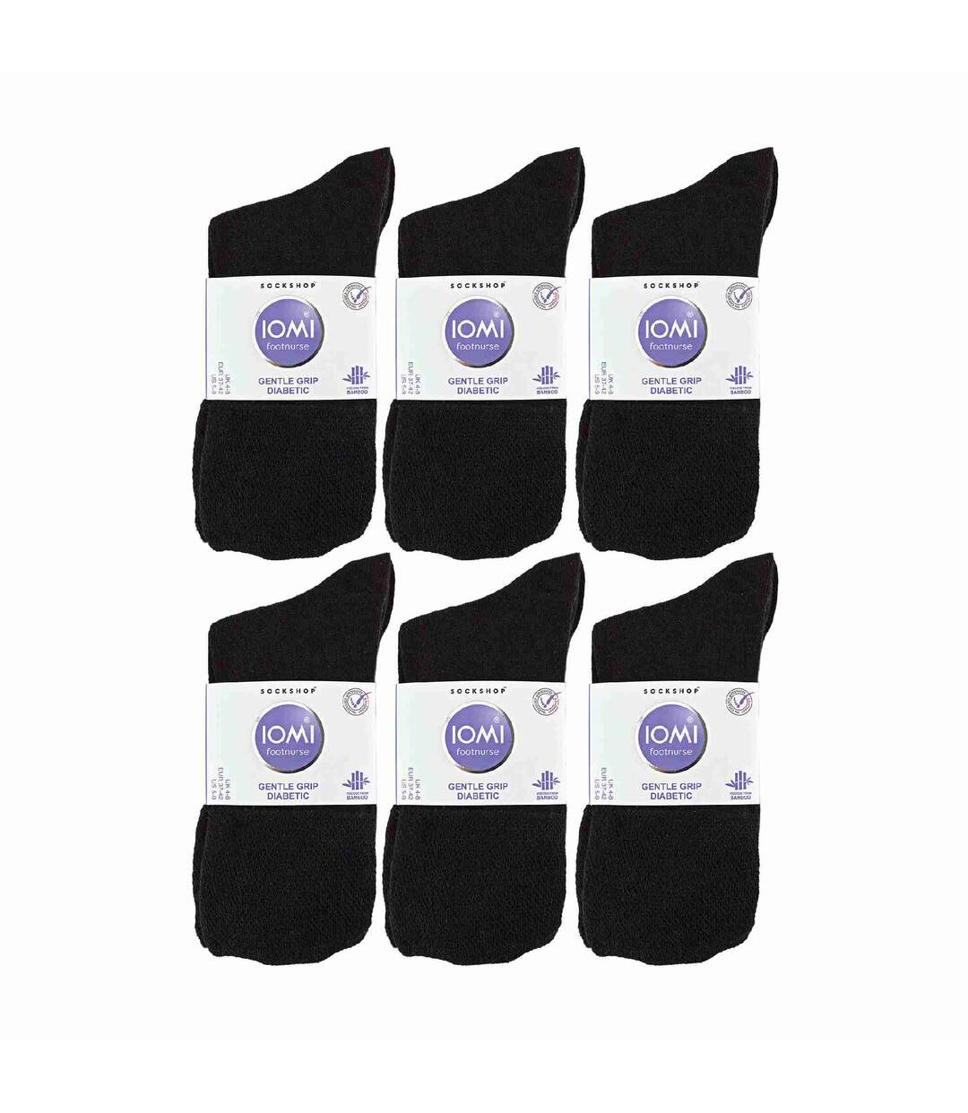 12 Pairs Ladies Diabetic Bamboo Socks | Non Elastic Gentle Grip Top Socks-2