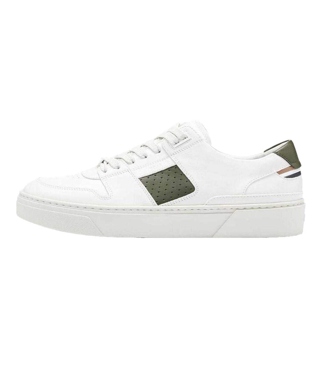 Mens Gary Logo Leather Tennis Trainers White Boss-2