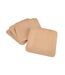 Lot de 4 Assiettes Carrées Bambou 23cm Naturel-1