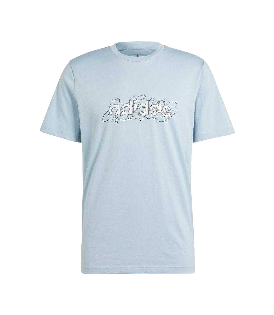 T-shirt Linear Graphic Homme Bleu Adidas-2