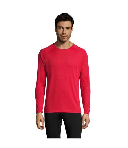 SOLS Mens Sporty Long Sleeve Performance T-Shirt (Red) - UTPC2903