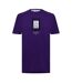 T-shirt Manches Courtes Motif/style Miroir Homme Violet Off White-1