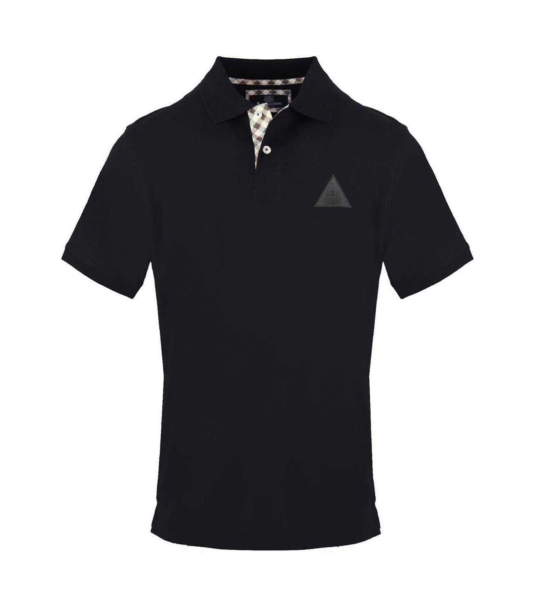 Polo Manches Courtes Homme Noir Aquascutum-1