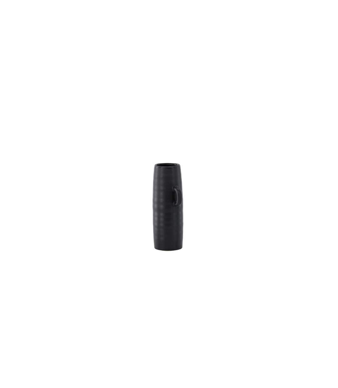 Vase Ondulé en Céramique Cent 25cm Noir-3