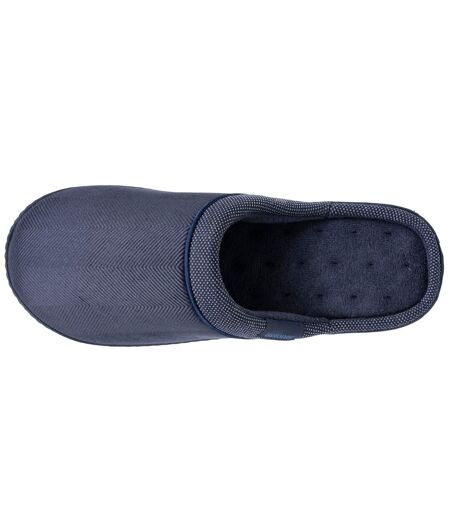 Isotoner Chaussons Mules homme velours ultra doux, semelle ergonomique soutien plantaire, mousse à mémoire forme