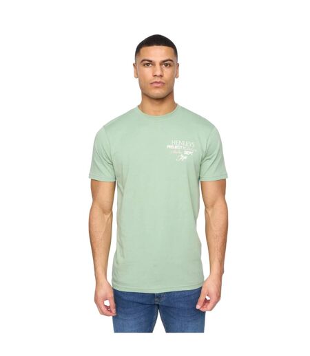 T-shirt hentitled homme vert sauge Henleys