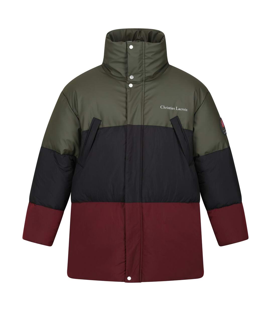 Mens Christian Lacroix Barbegal Baffled Padded Jacket Dark Khaki Black Regatta-2