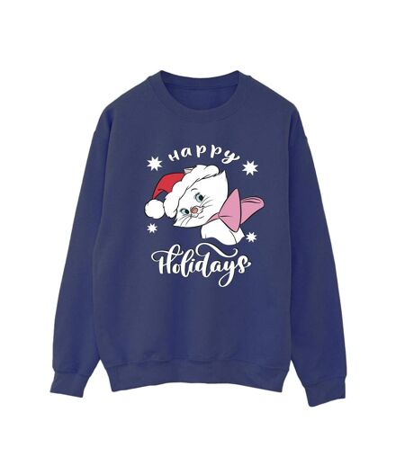 Disney Sweatshirt Happy Holidays The Aristocats Femme/Ladies (Bleu marine) - UTBI6988