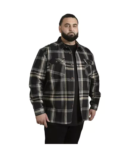 Veste Chemise Motif/style À Carreaux Falkirk Homme Noir Gris Duke