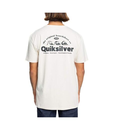 T-shirt Beige/Noir Homme Quiksilver Injection - S