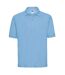Russell Mens Polycotton Pique Polo Shirt (Sky Blue)