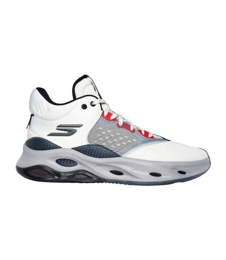 Mens Mesh Skateboarding Skate Shoes White Grey Skechers