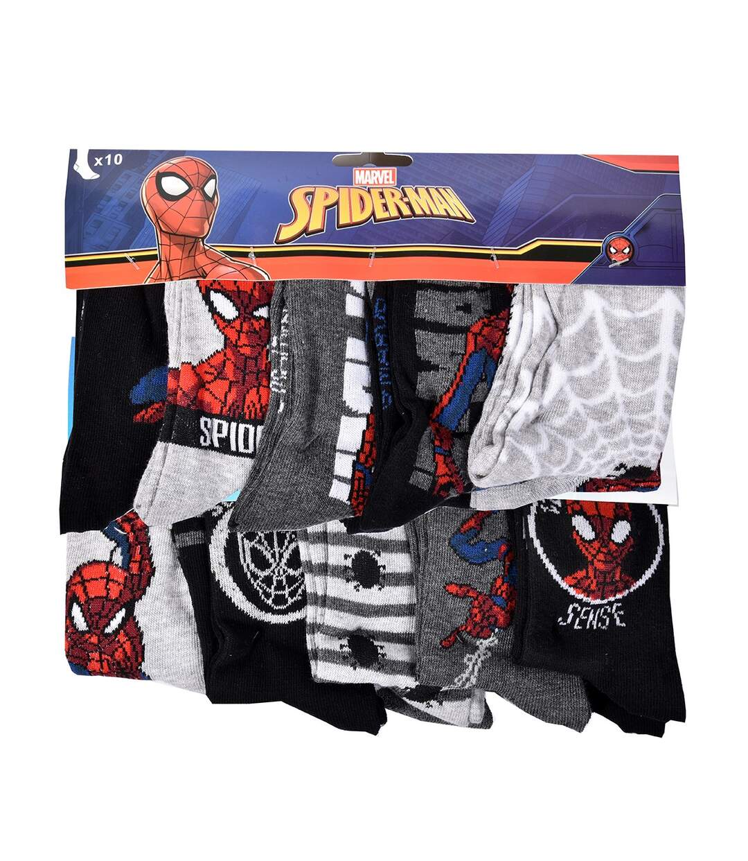 Chaussettes HOMME Licence PACK DE 12 PAIRES SURPRISE Pack 12 SPIDERMAN