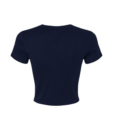 T-shirt Court Femme Bleu Marine Uni Bella + Canvas