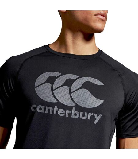 Mens Big Logo Super Light T-shirt Black Gunmetal Grey Canterbury