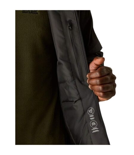 Mens Highton Two Tone Waterproof Stretch Insulated Jacket Ash Black Regatta