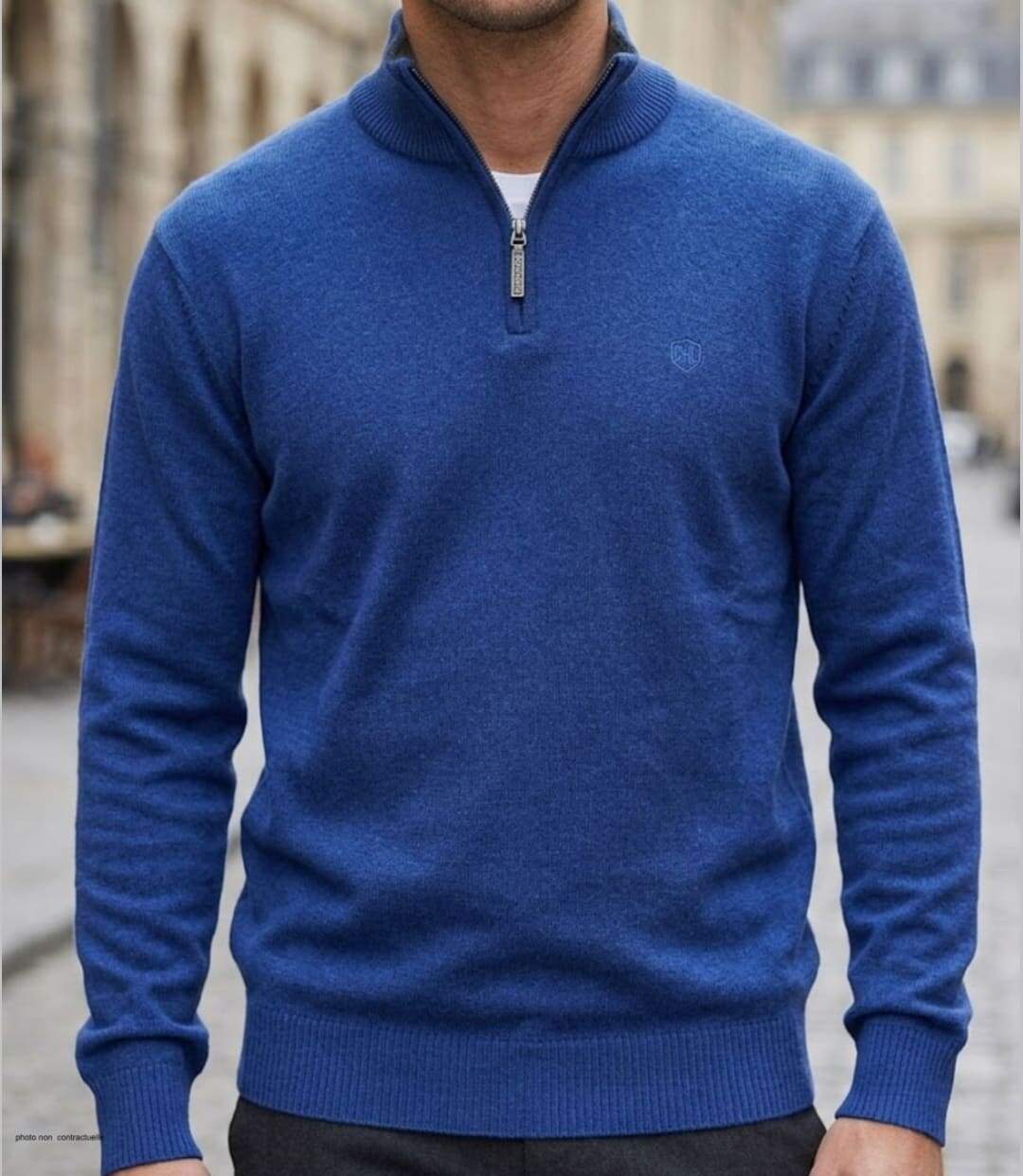 Pull camionneur Homme CHALLENGER PUL2005D Col Montant Zippé – Chaleur Durable et Style Élégant-1