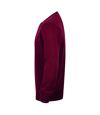 Henbury Mens 12 Gauge Fine Knit V-Neck Jumper/Sweatshirt (Burgundy)