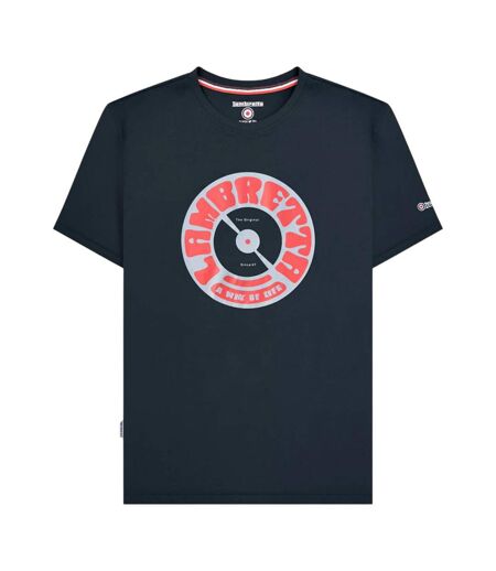 T-shirt Style Disque Vinyle Homme Bleu Marine Lambretta