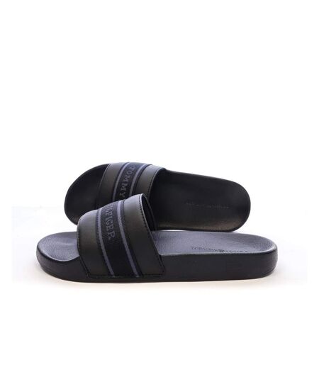 Claquettes noires femme tommy hilfiger hilfiger poolside - 36