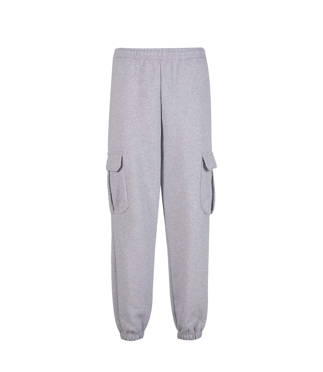 Mens 90s Cargo Jogging Bottoms Gris Chiné Build Your Brand-2