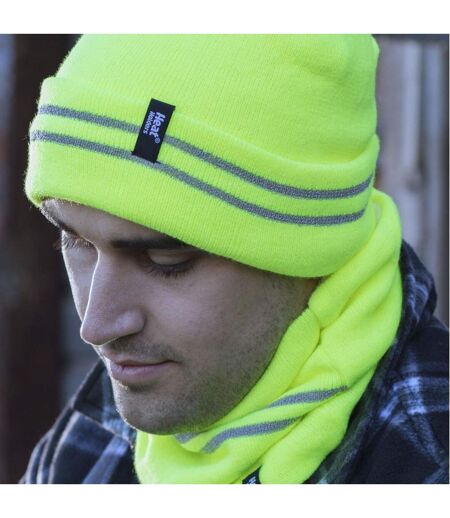 Heat Holders - 1 Ensemble Homme Bonnet Gant Cache Cou Haute Visibilité Hiver