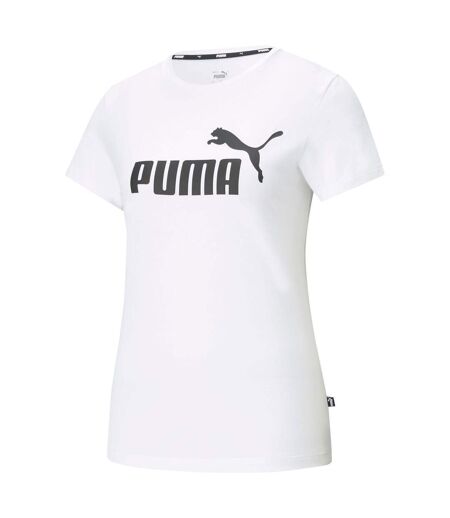T-shirt Style Logo Essential Femme Blanc Puma