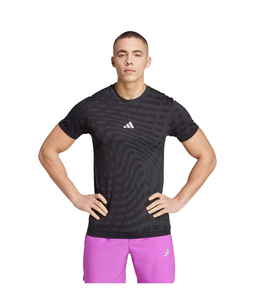 T-shirt Entraînement Homme Noir Adidas-4
