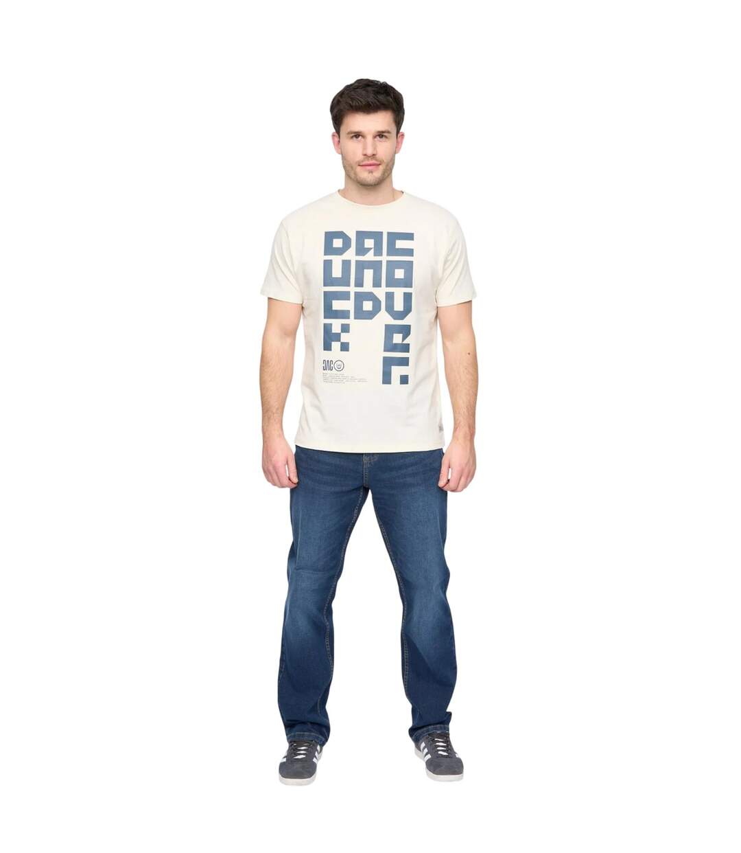 T-shirt squarelarge homme blanc cassé Duck and Cover-4