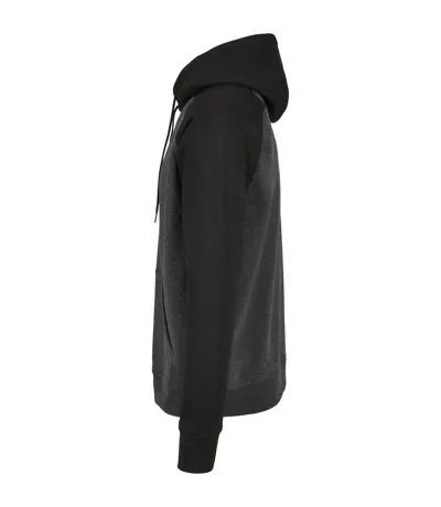 Mens Basic Raglan Hoodie Anthracite Noir Build Your Brand