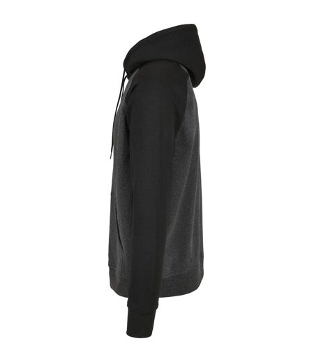 Mens Basic Raglan Hoodie Anthracite Noir Build Your Brand