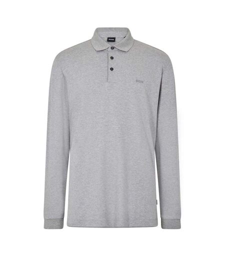 Polo Manches Longues Pado Homme Argenté Boss