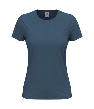 Womens/ladies classic tee denim blue Stedman