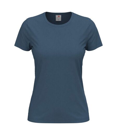 Womens/ladies classic tee denim blue Stedman