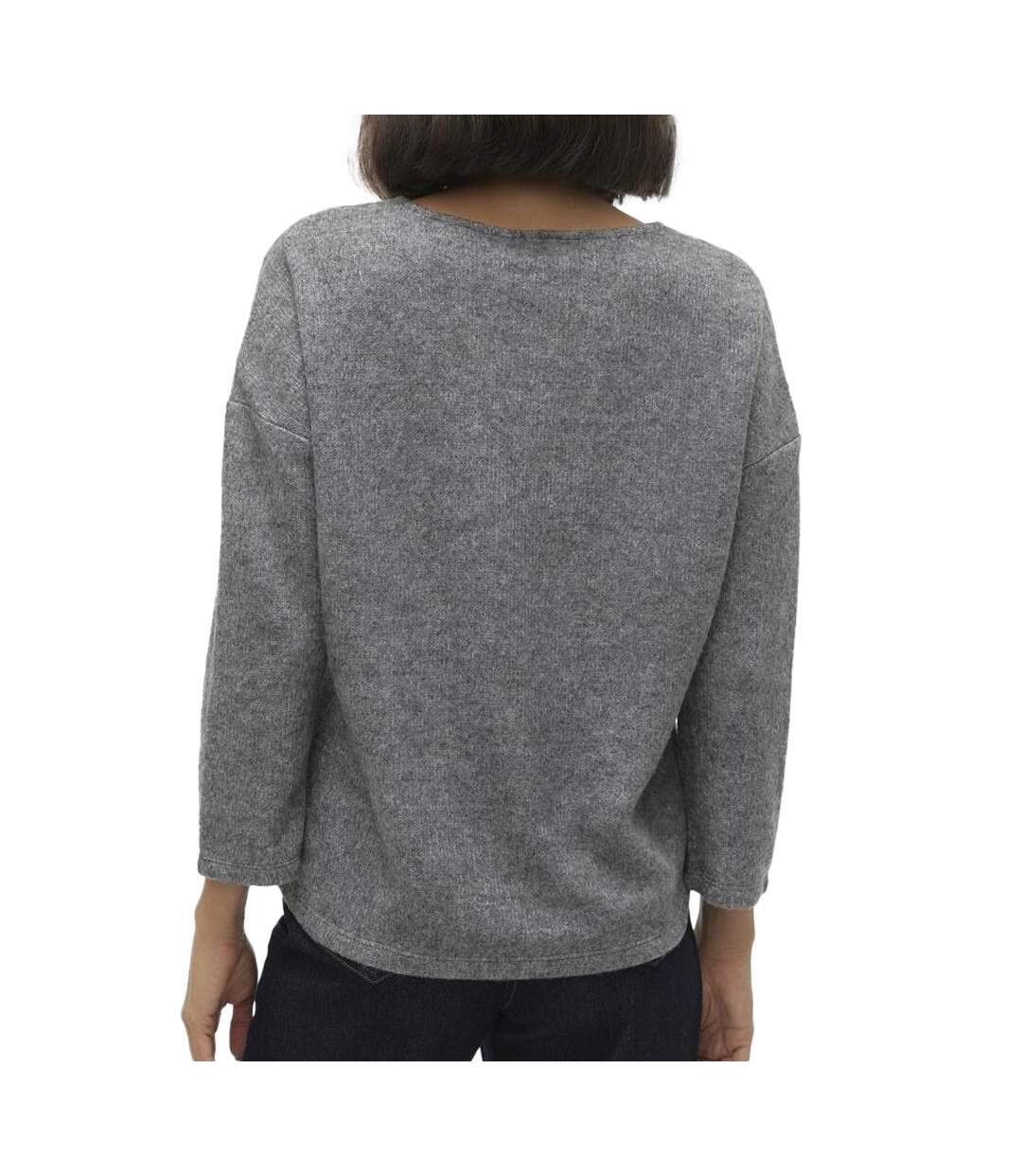 Pull gris femme vero moda blis - l-2