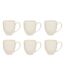 Lot de 6 Mugs en Céramique Maé 48cl Blanc-1