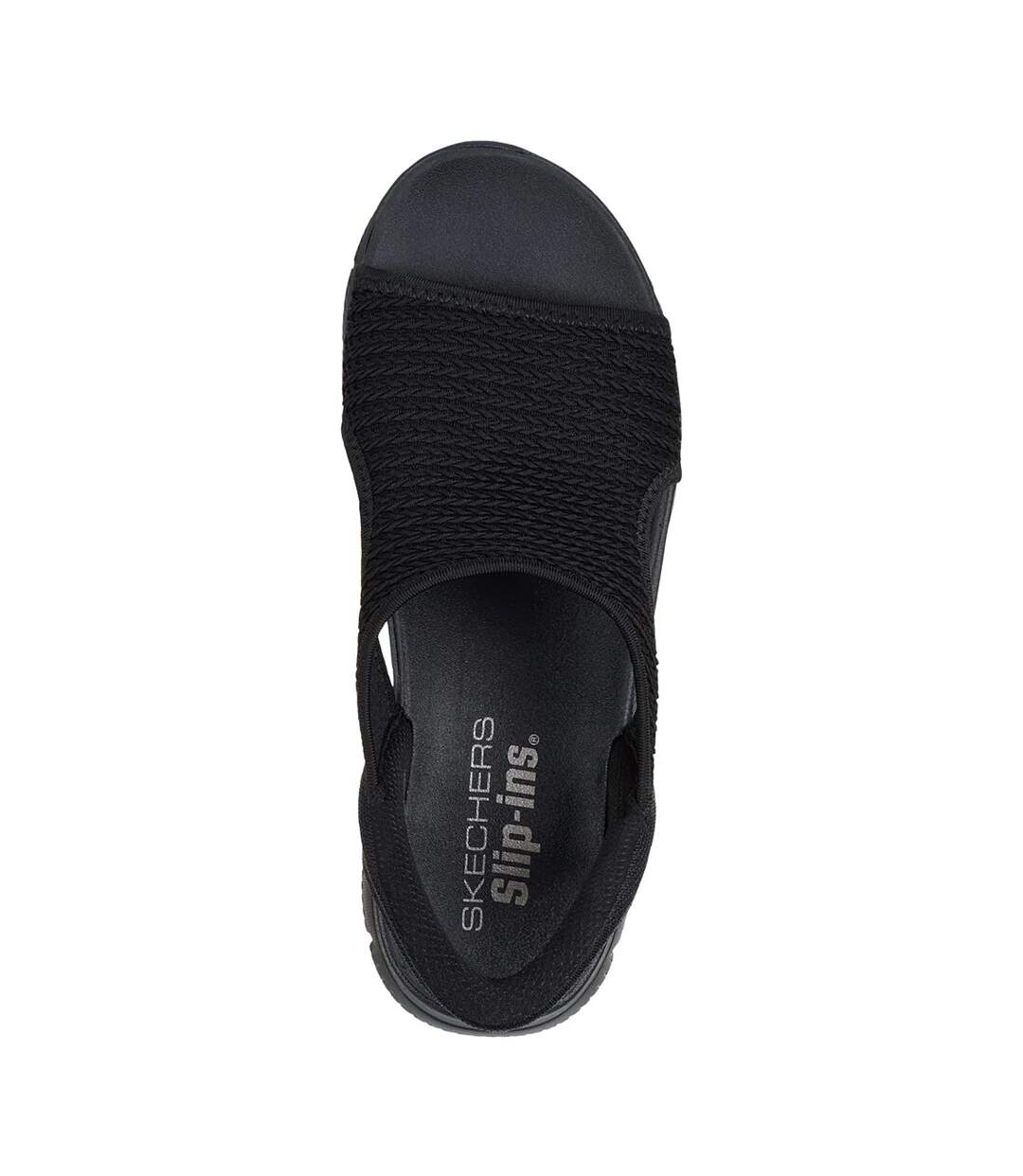 Womens/ladies Summits Sweetly Evolved Slip-in Sandals Black Skechers-4
