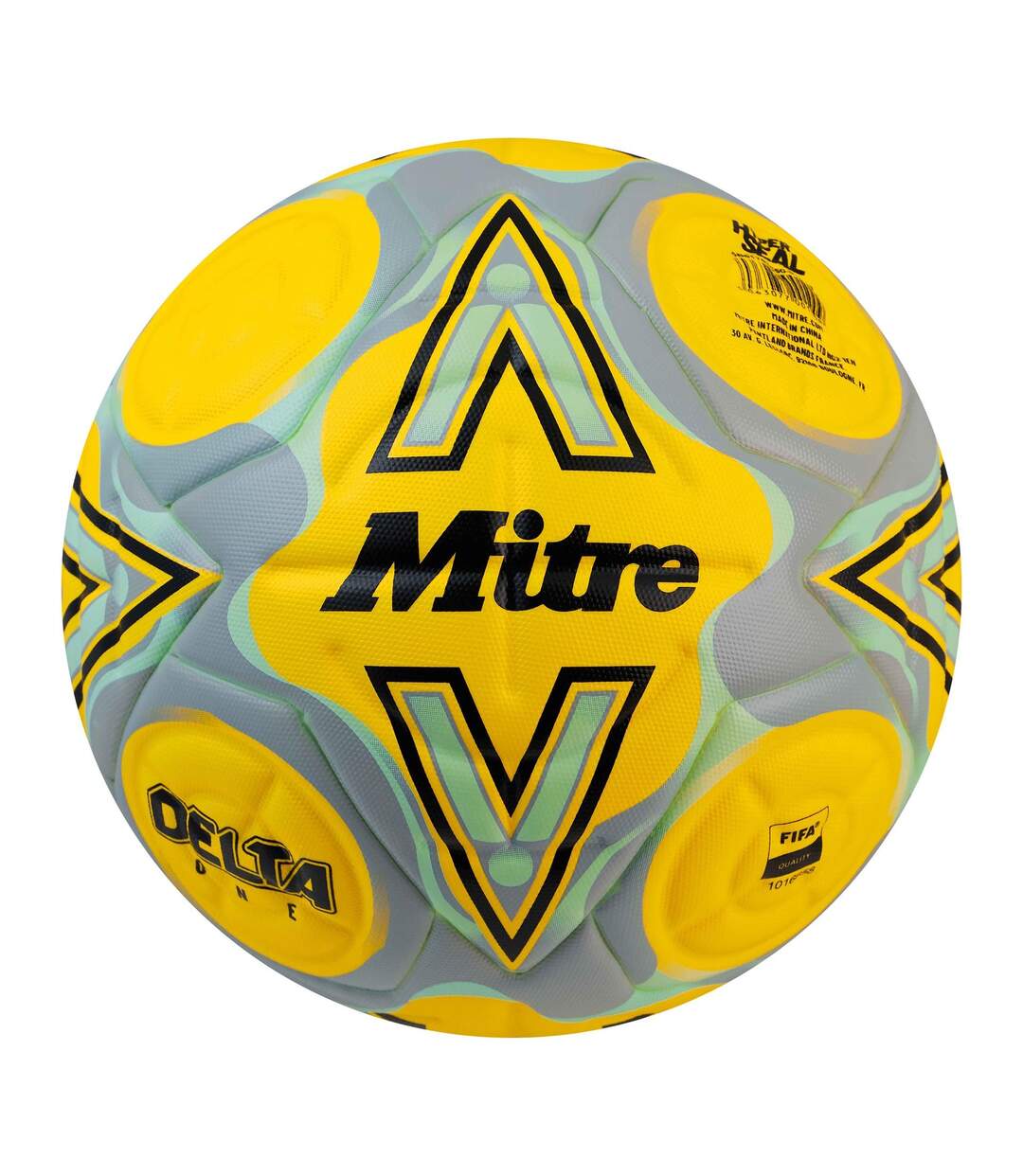 Ballon de foot delta one taille 5 jaune / noir / gris Mitre-1