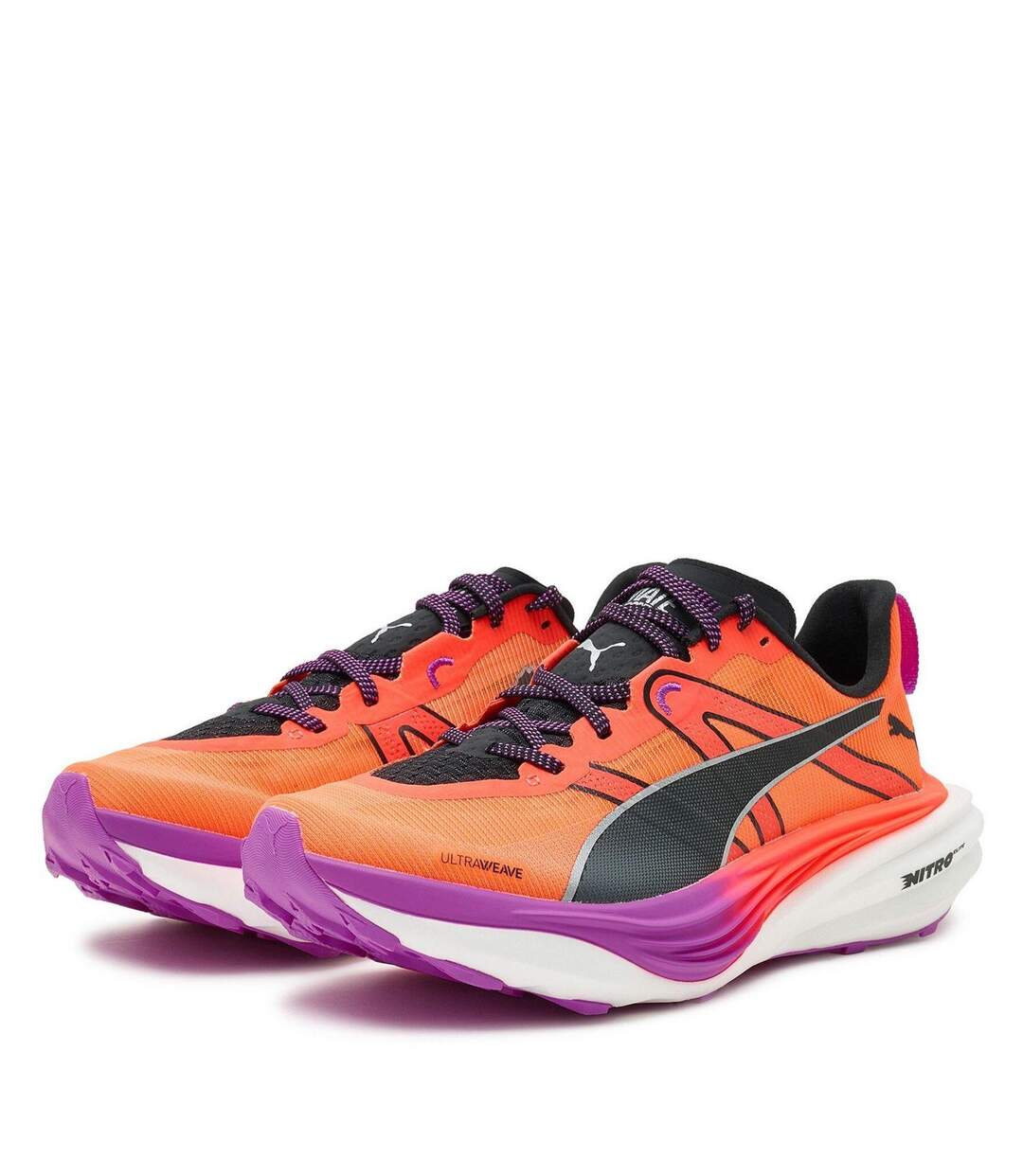 Womens/ladies Deviate Nitro Elite Running Shoes Glowing Red Puma-1
